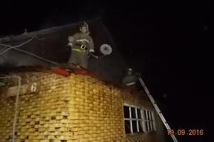 В Киреевском районе накануне вечером горела терраса частного дома .