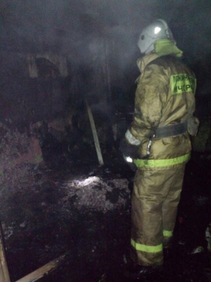 Житель Ефремова пострадал на ночном пожаре