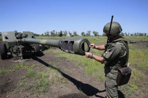 Тульский «Краснополь-М2» уничтожил немецкий танк «Леопард».