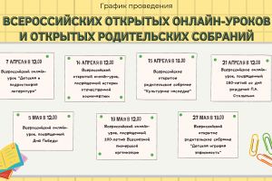 Всероссийские открытые онлайн-уроки и открытые родительские собрания туляки смогут посетить с сегодняшнего дня.