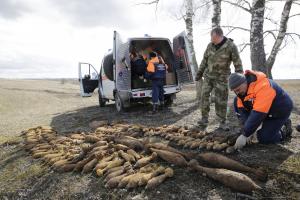 Тульское объединение «Щит» обнаружило около 100 боеприпасов и останки 5 красноармейцев.