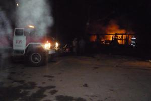 В Чернском районе утром сгорел сарай.