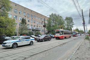Из-за ДТП на улице Коминтерна в Туле встали трамваи.