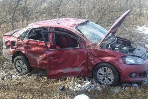В Ясногорском районе автомобиль улетел в кювет.