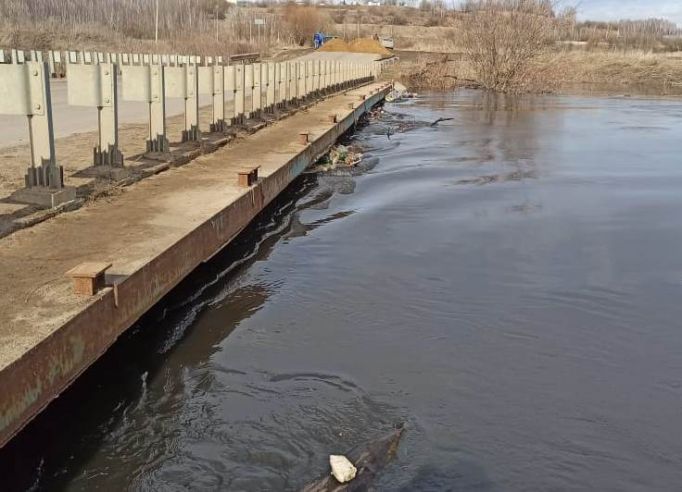 В Куркинском районе ледоходом разрушено два моста