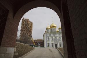 Строительство колокольни в Тульском кремле подходит к завершению (фото).