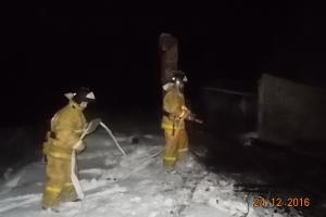 Пожар уничтожил дом в Киреевском районе .