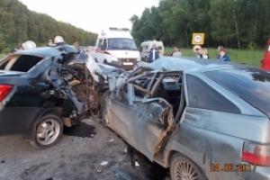 В Киреевском районе столкнулись три автомобиля.