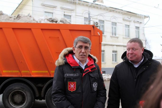 Дмитрий Миляев лично проверил качество уборки снега на улицах Тулы