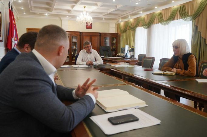 Миляев и Школкина обсудили благоустройство общественных пространств в Туле