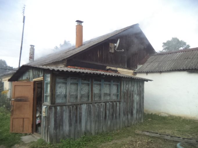 В Щекинском районе тушили жилой дом