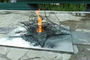 Венки на Вечном огне в Алексине сожгли школьники.