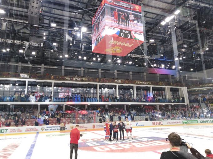 Юный хоккеист, пострадавший в «Крокус Сити Холле», открыл матч сборных России и Белоруссии в Туле