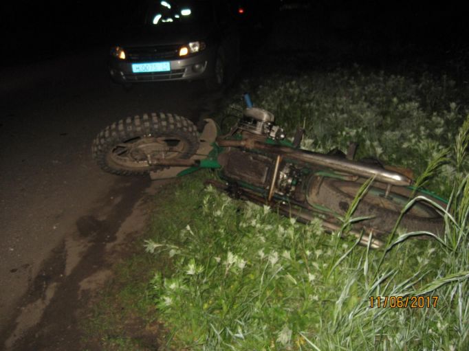 В Богородицком районе легковушка столкнулась с мотоциклом