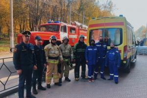 В Тульской области на вокзале станции «Узловая» спасатели и медики отработали помощь пассажирам.